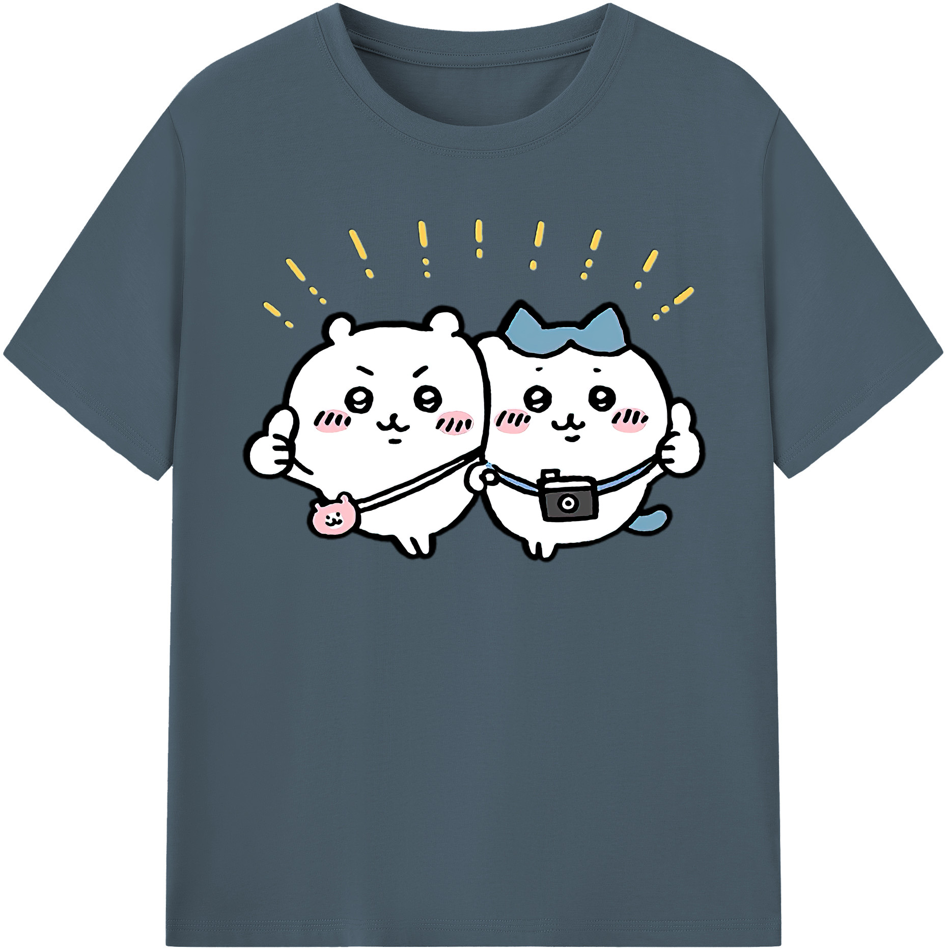 （画像用） ちいかわ ちいかわ Chii-kawa chiikawa 綿100％半袖Tシャツ（フロントプリント）